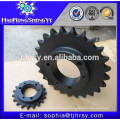 Standard roller chain sprocket with hardened teeth